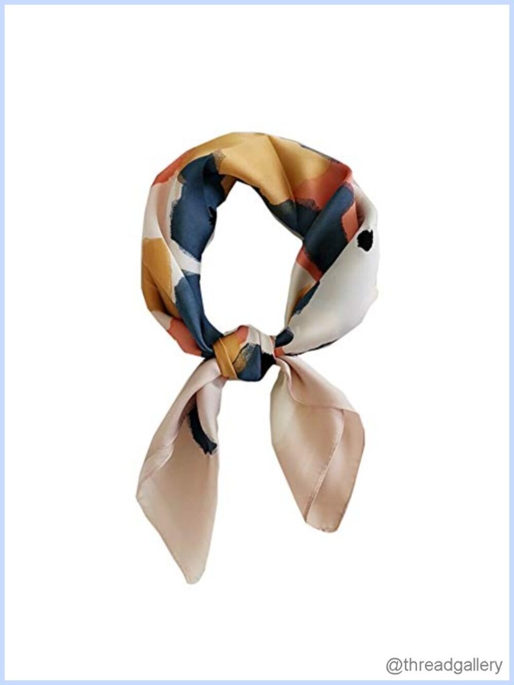 Polyester Satin Silk Feel Scarf 27.5" Square Bandana Neckerchief Women